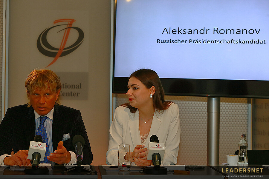 Pressekonferenz mit Alexandr Romanov - Kandidat für die russischen Präsidentenwahl 2024