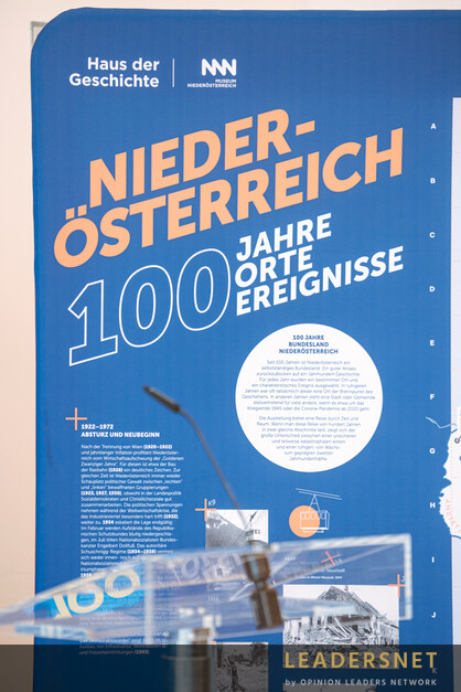 Pressekonferenz LH Mikl-Leitner "100 Jahre Niederösterreich",