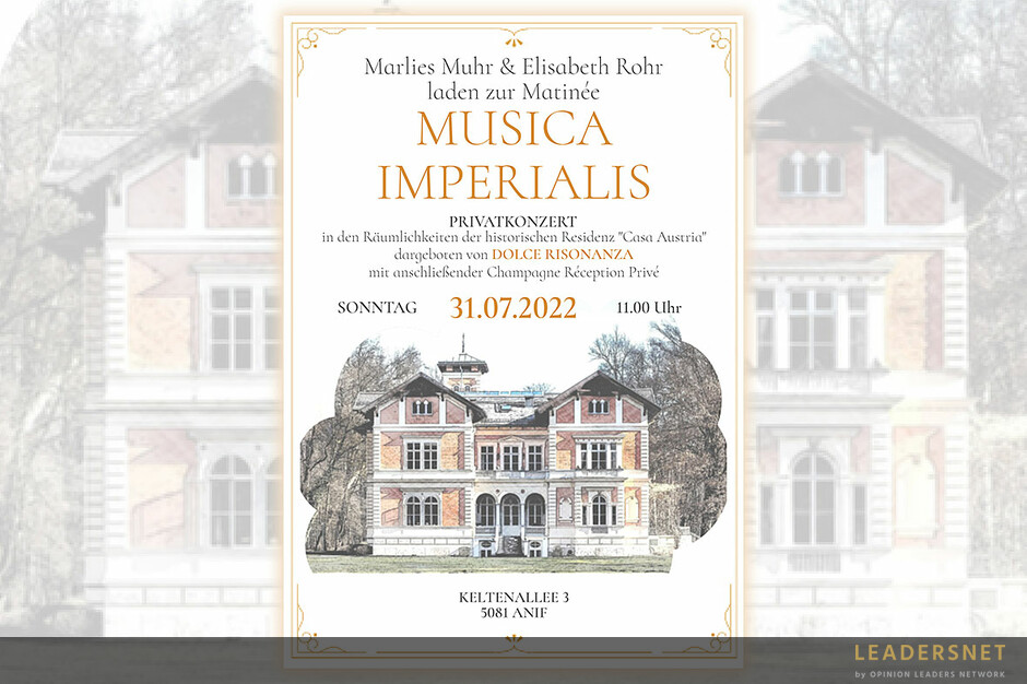 Marlies Muhr und Elisabeth Rohr laden zur Matinée Musica Imperialis